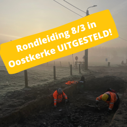 Publieksmoment opgraving in Oostkerke bij Damme